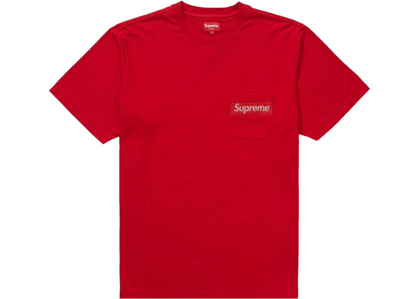 Supreme Mesh Stripe Pocket Tee Red