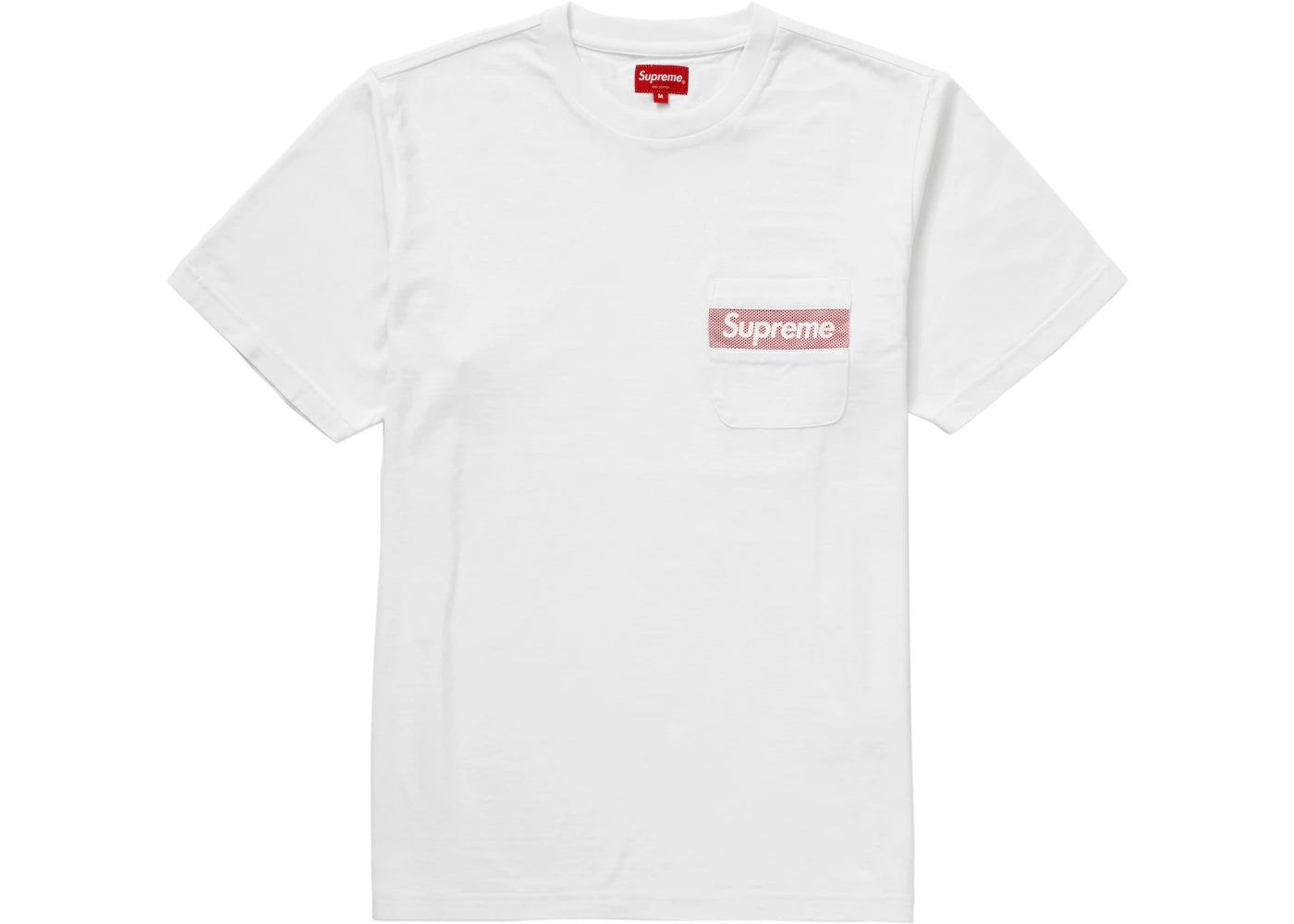 Supreme Mesh Stripe Pocket Tee White