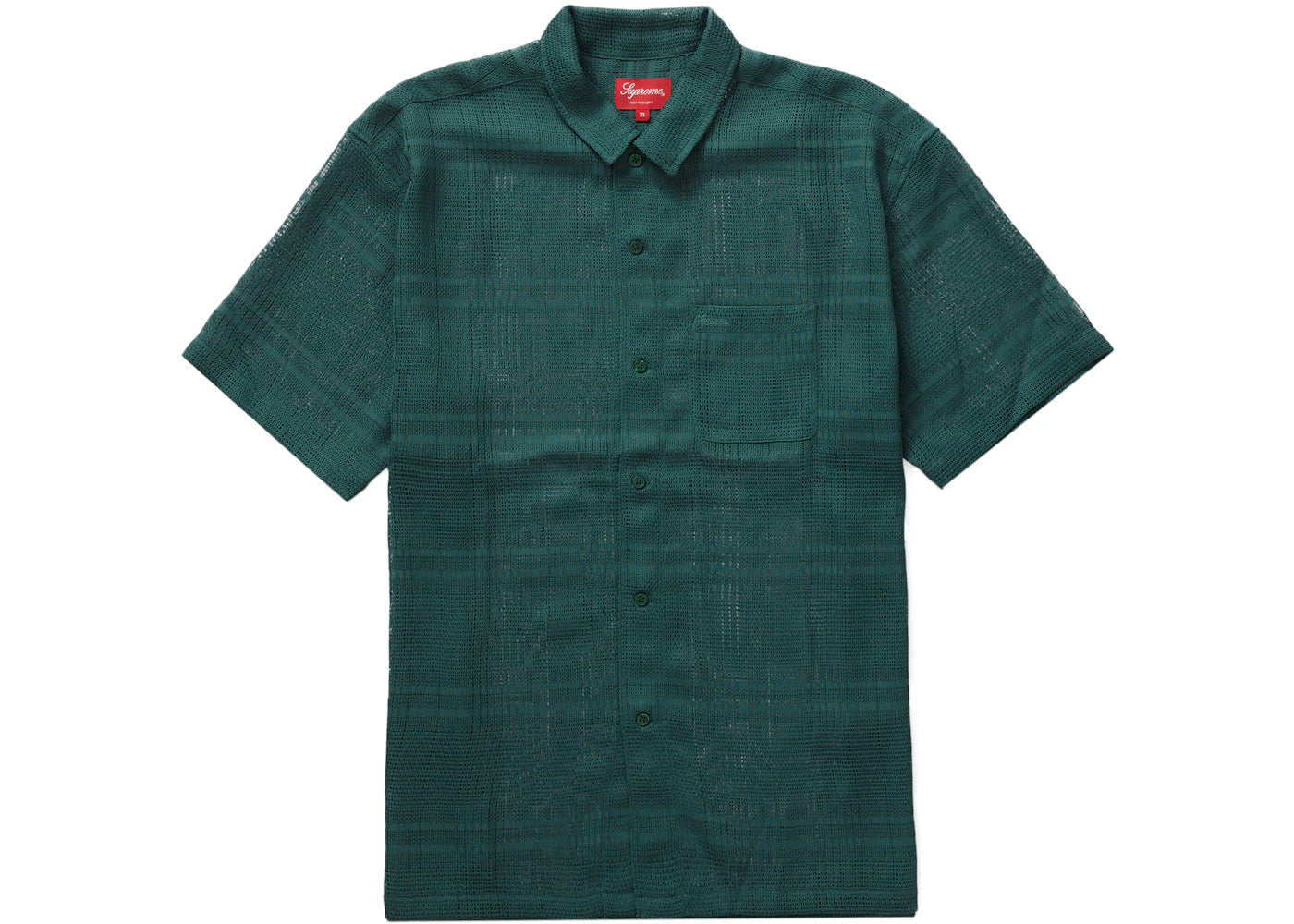 Supreme Mesh Stripe S/S Shirt Green
