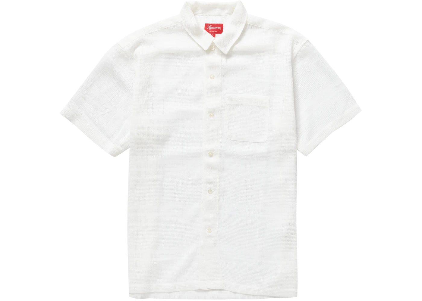 Supreme Mesh Stripe S/S Shirt White