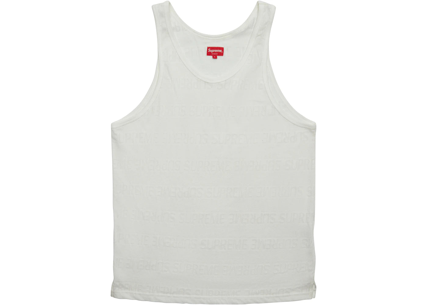 Supreme Mesh Stripe Tank Top White
