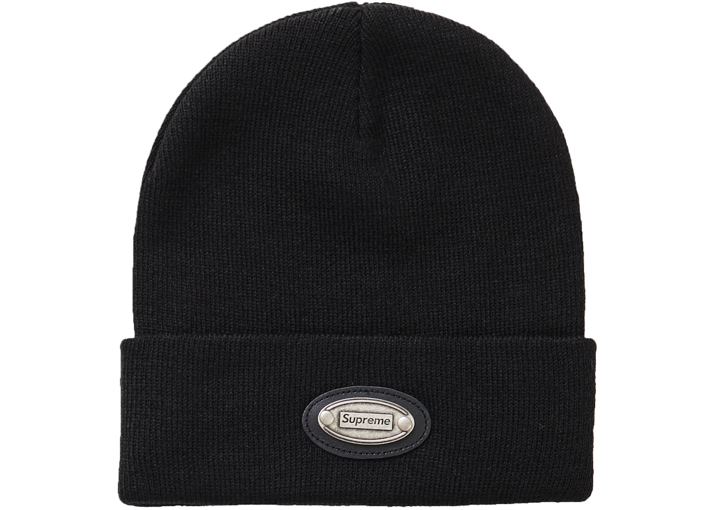 Supreme Metal Plate Beanie Black