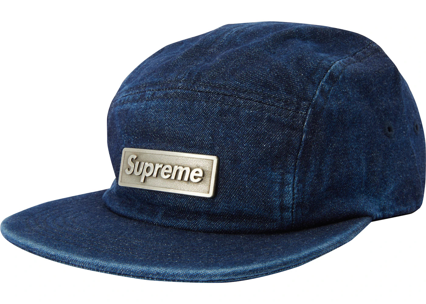 Supreme Metal Plate Camp Cap Blue