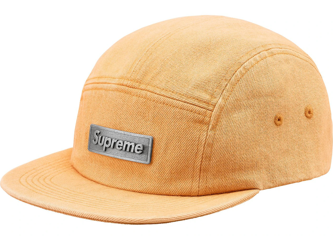 Supreme Metal Plate Camp Cap Gold