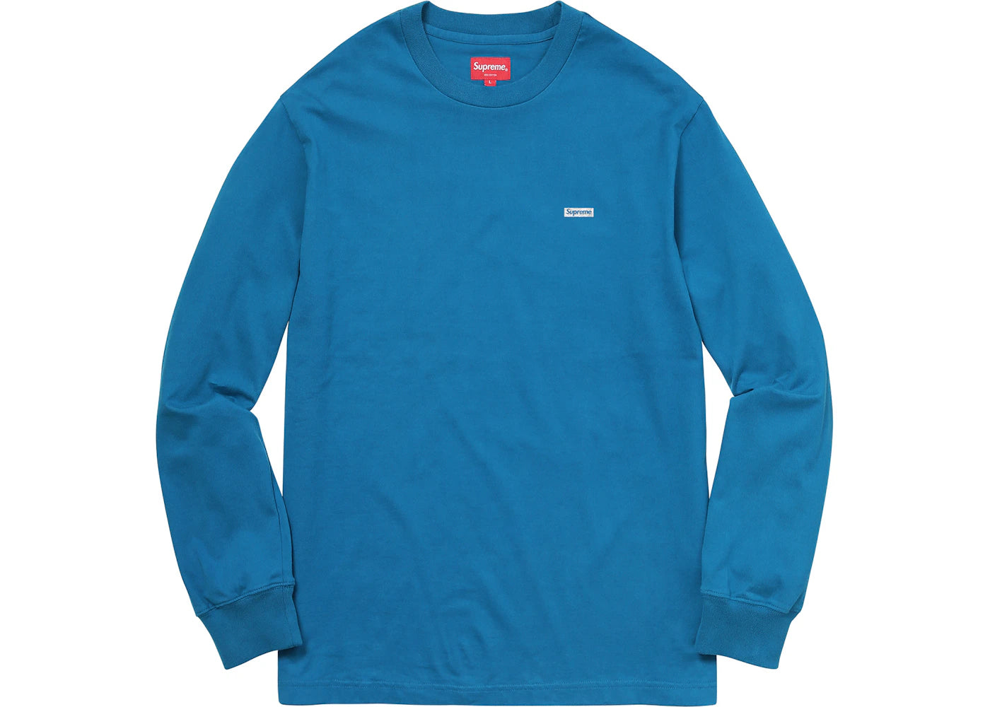 Supreme Metallic Box Logo L/S Tee Blue