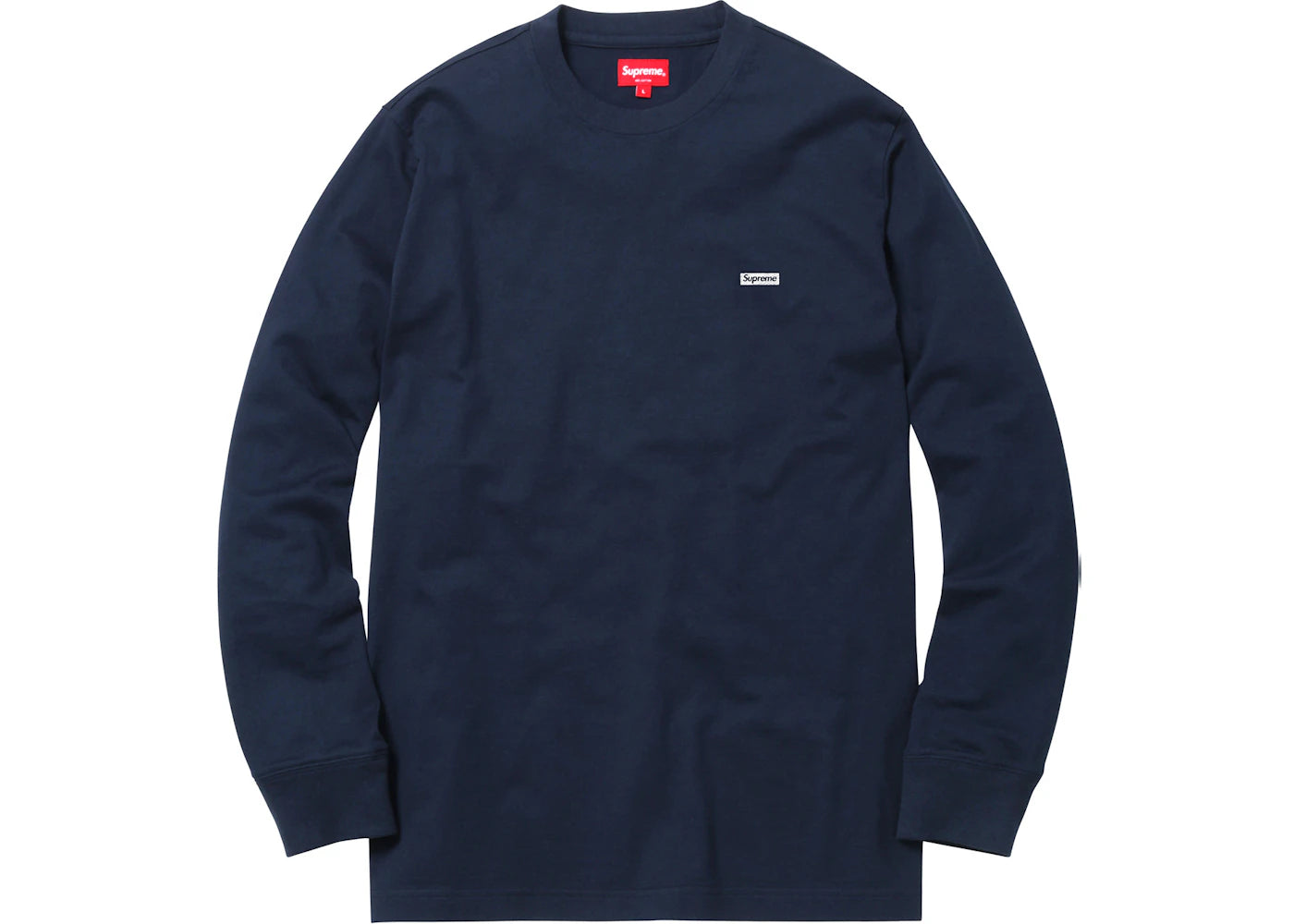 Supreme Metallic Box Logo L/S Tee Navy