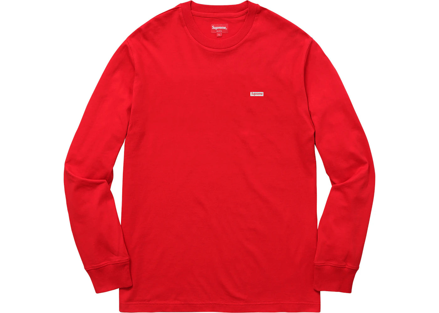 Supreme Metallic Box Logo L/S Tee Red