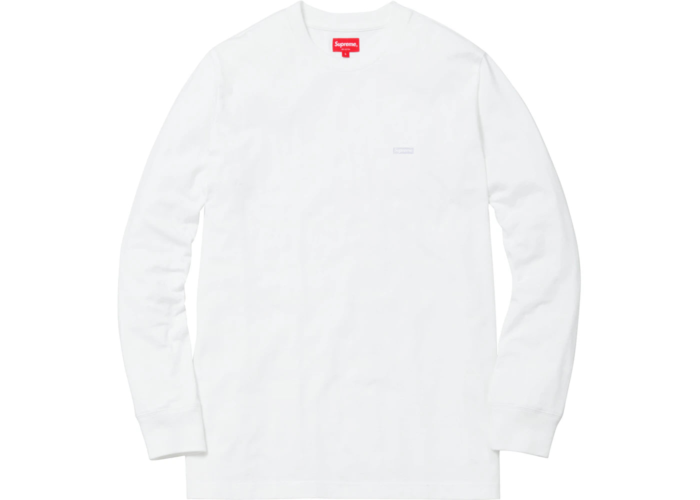 Supreme Metallic Box Logo L/S Tee White