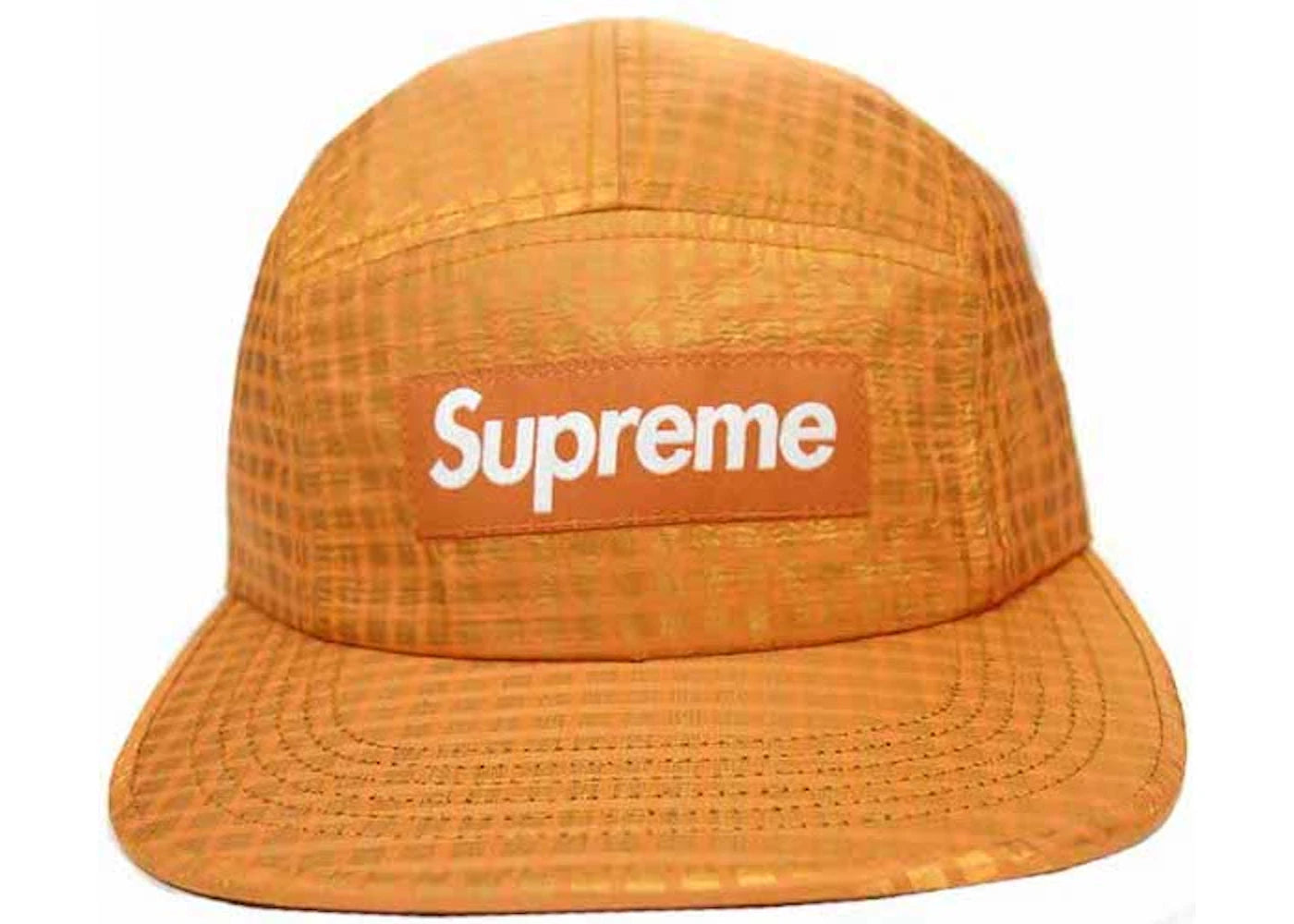 Supreme Metallic Check Camp Cap Orange