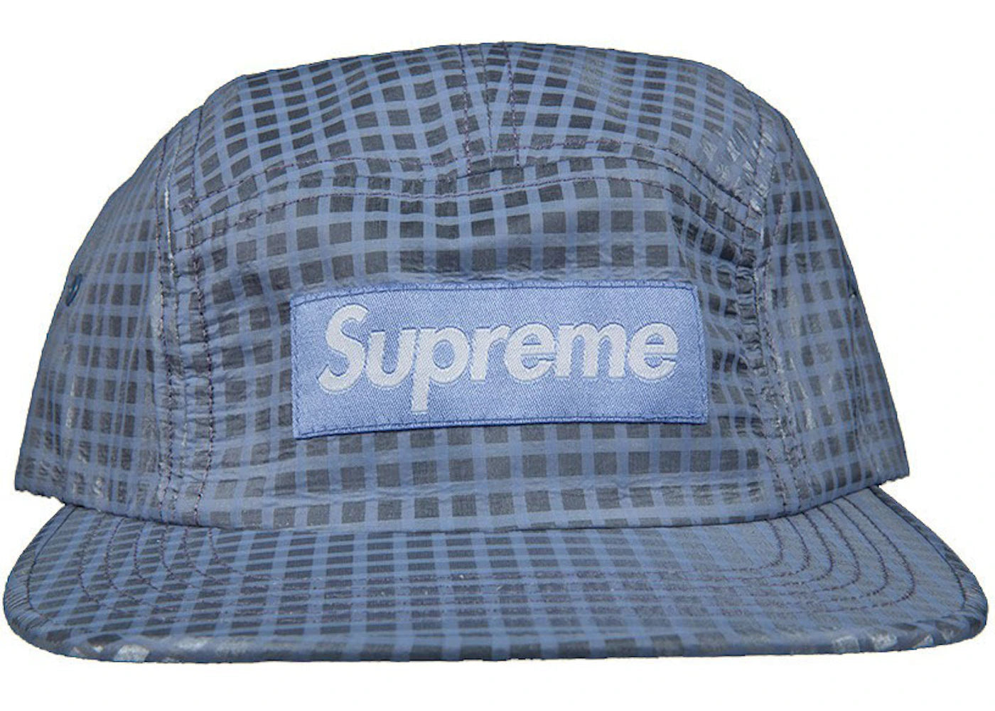 Supreme Metallic Check Camp Cap Purple