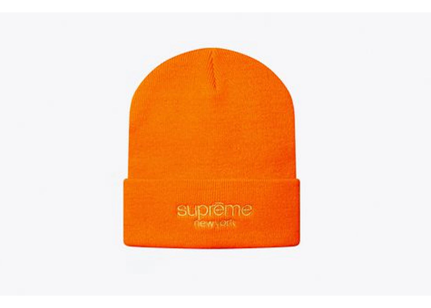 Supreme Metallic Classic Logo Beanie Orange