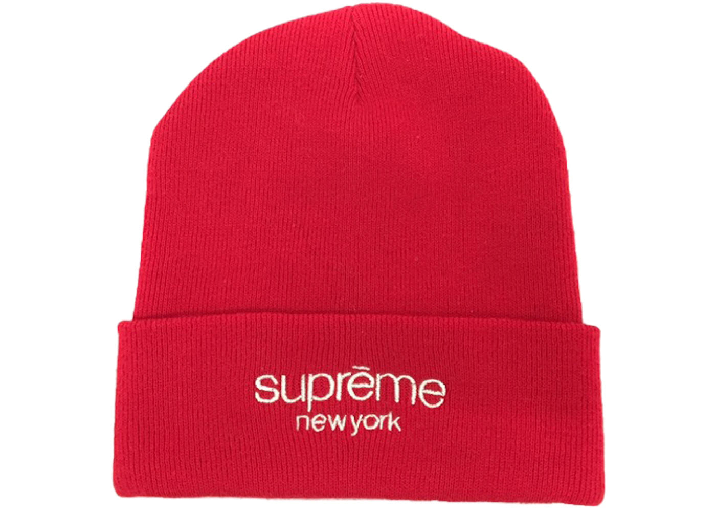 Supreme Metallic Classic Logo Beanie Red