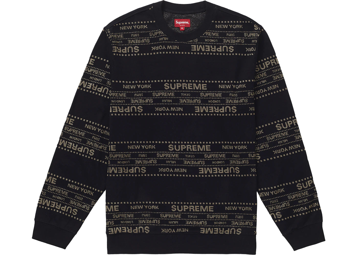 Supreme Metallic Jacquard Crewneck Black