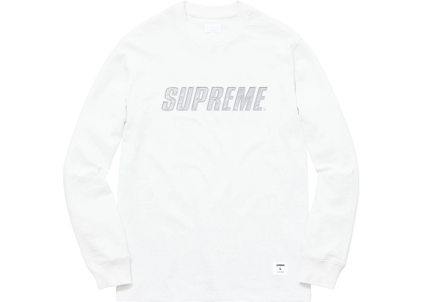 Supreme Metallic L/S Top White