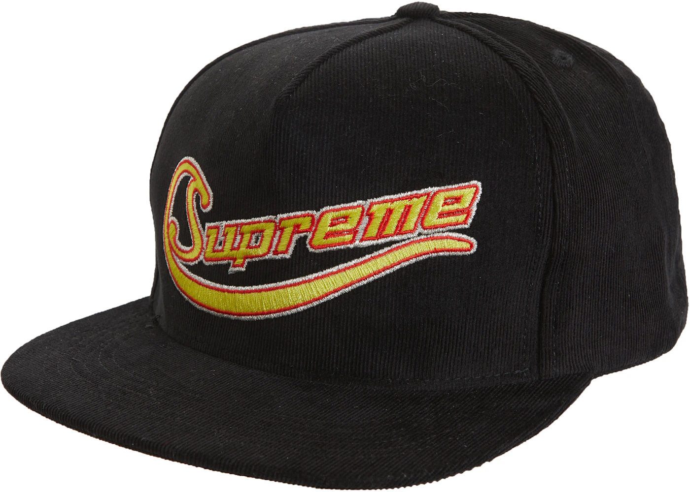 Supreme Metallic Logo Corduroy 5-Panel Black