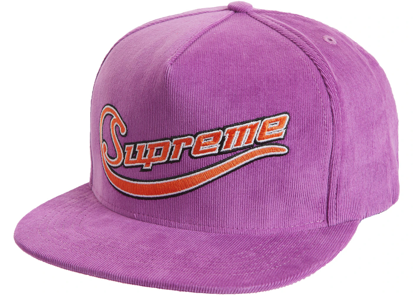 Supreme Metallic Logo Corduroy 5-Panel Purple