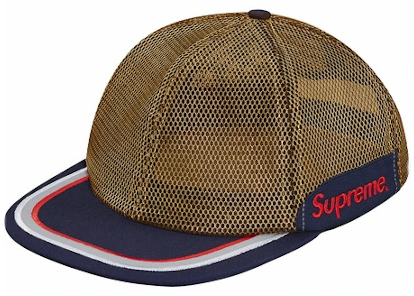 Supreme Metallic Mesh 6-Panel Hat Gold