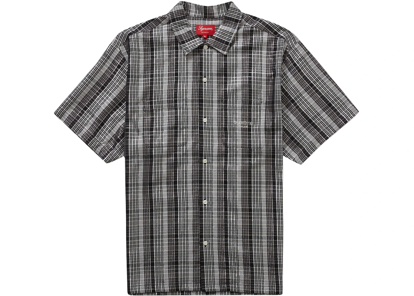Supreme Metallic Plaid S/S Shirt Black