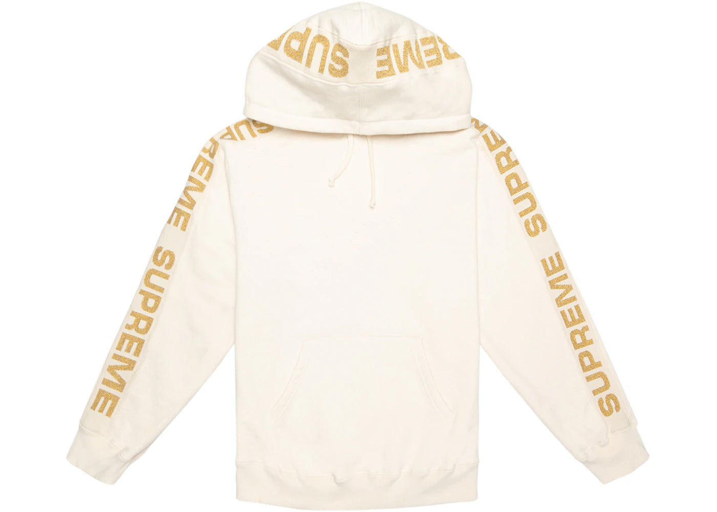 Supreme Metallic Rib Hooded Sweatshirt Natural