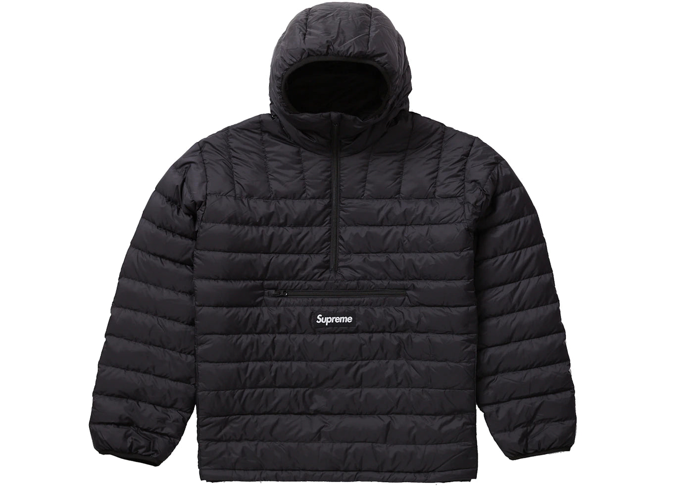 Supreme Micro Down Half Zip Hooded Pullover (FW21) Black