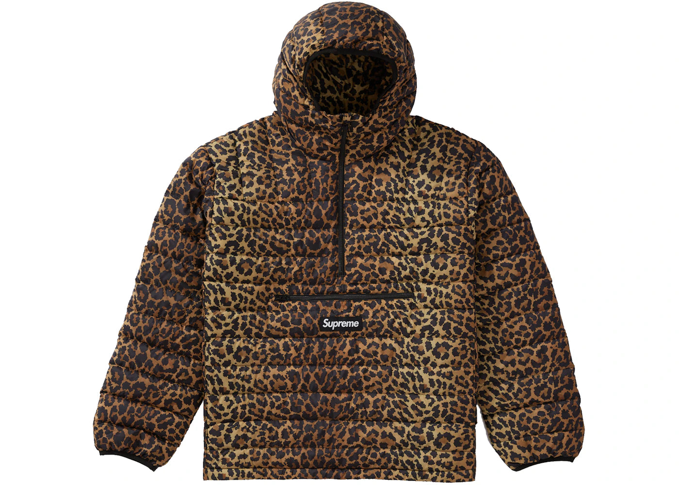 Supreme Micro Down Half Zip Hooded Pullover (FW21) Leopard
