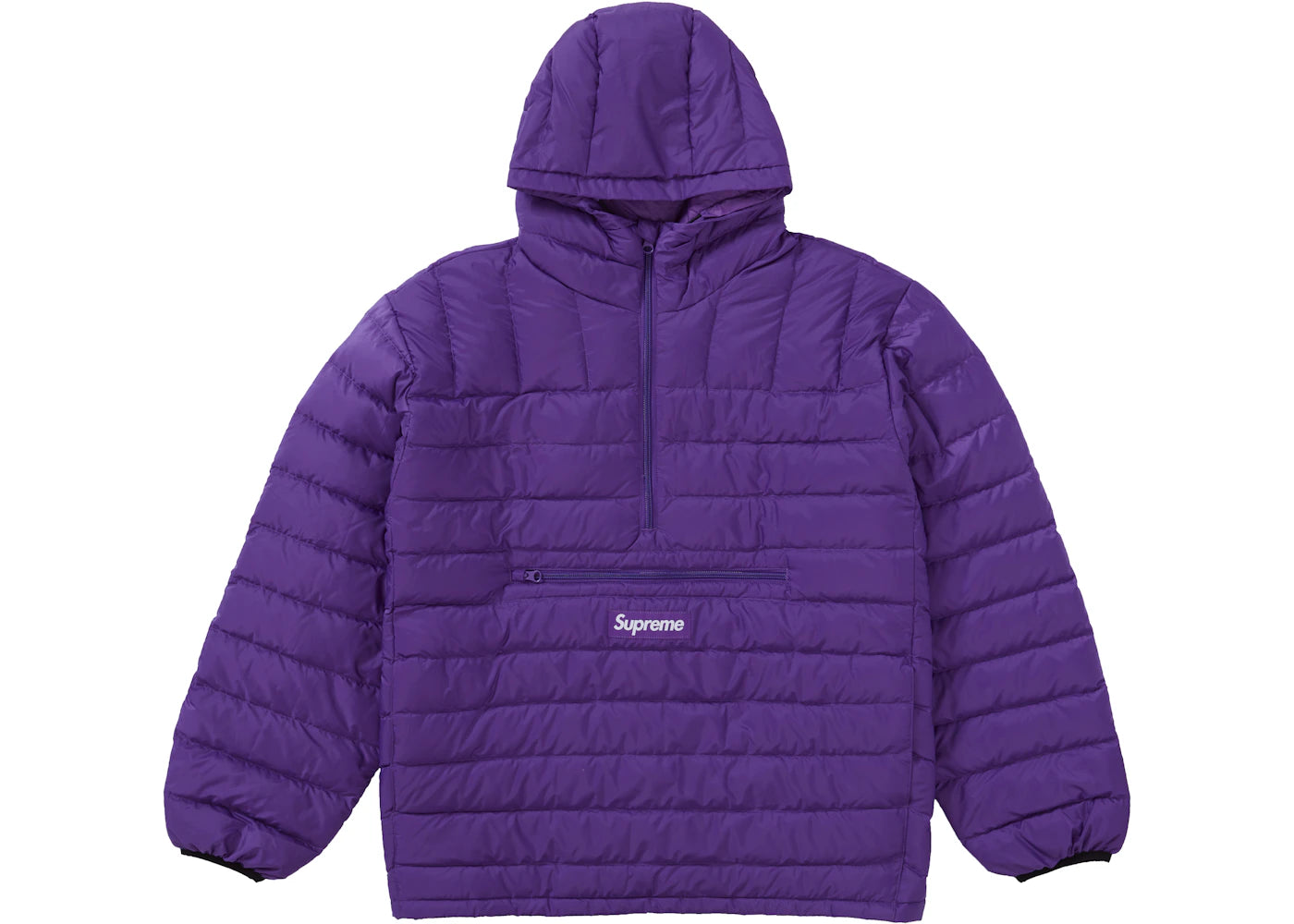 Supreme Micro Down Half Zip Hooded Pullover Purple