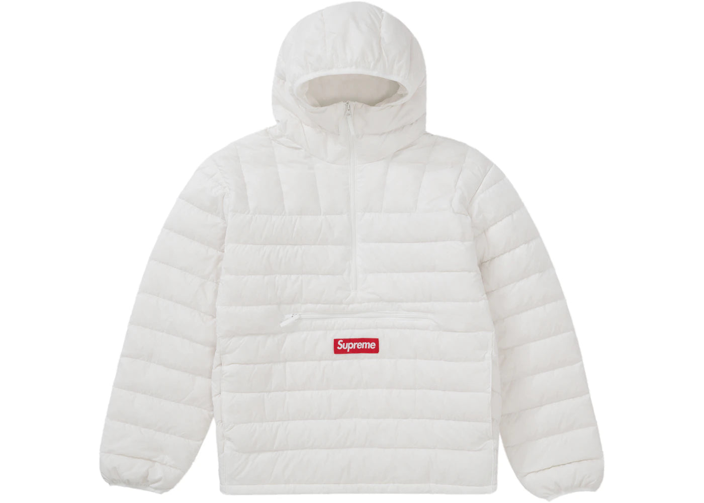 Supreme Micro Down Half Zip Hooded Pullover White