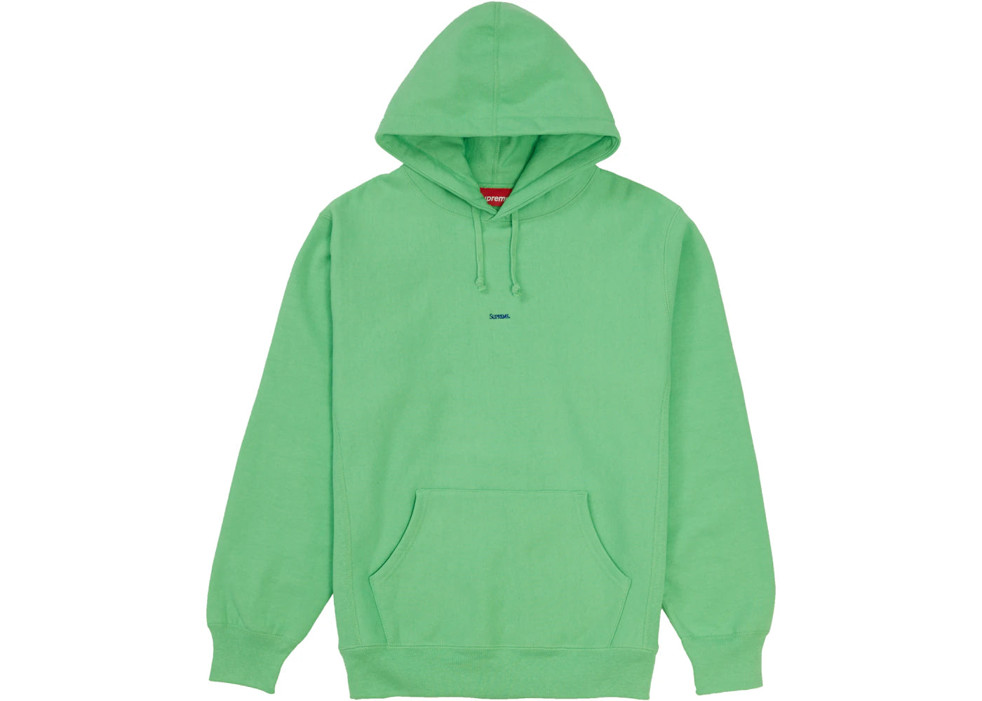 Supreme Micro Logo Hooded Sweatshirt Bright Green