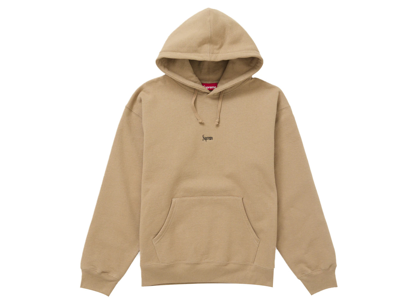 Supreme Micro Logo Hooded Sweatshirt (FW24) Light Tan