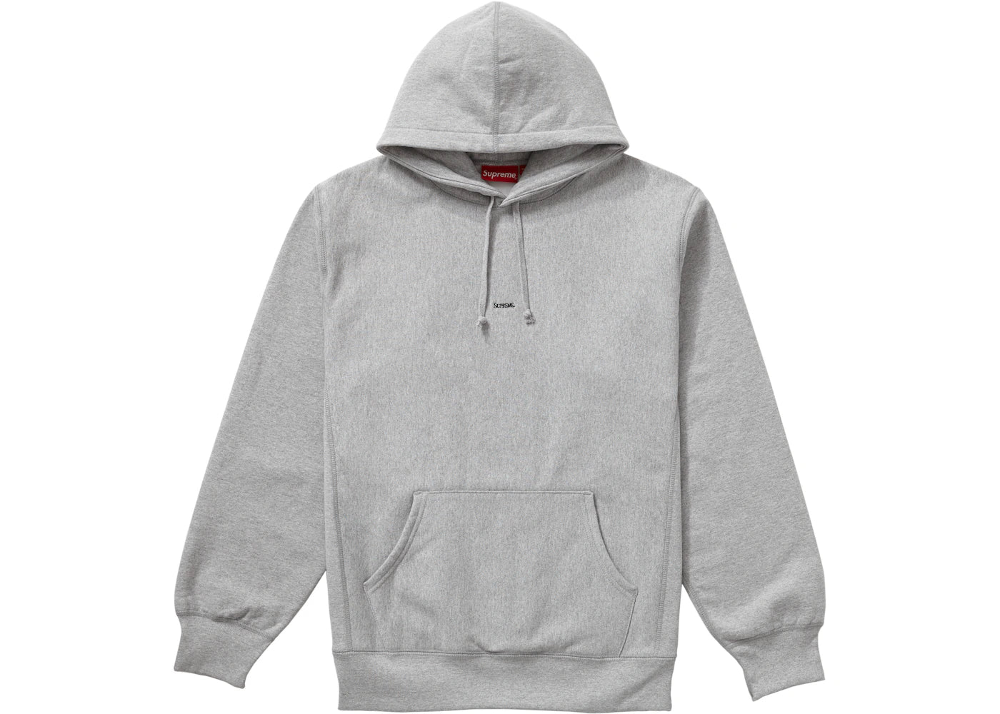 Supreme Micro Logo Hooded Sweatshirt Heather Grey