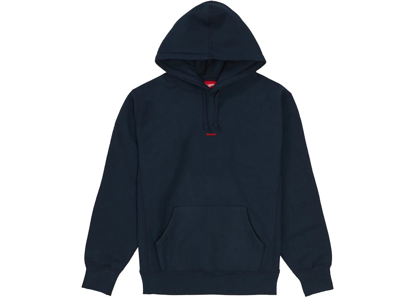 Supreme Micro Logo Hooded Sweatshirt Navy