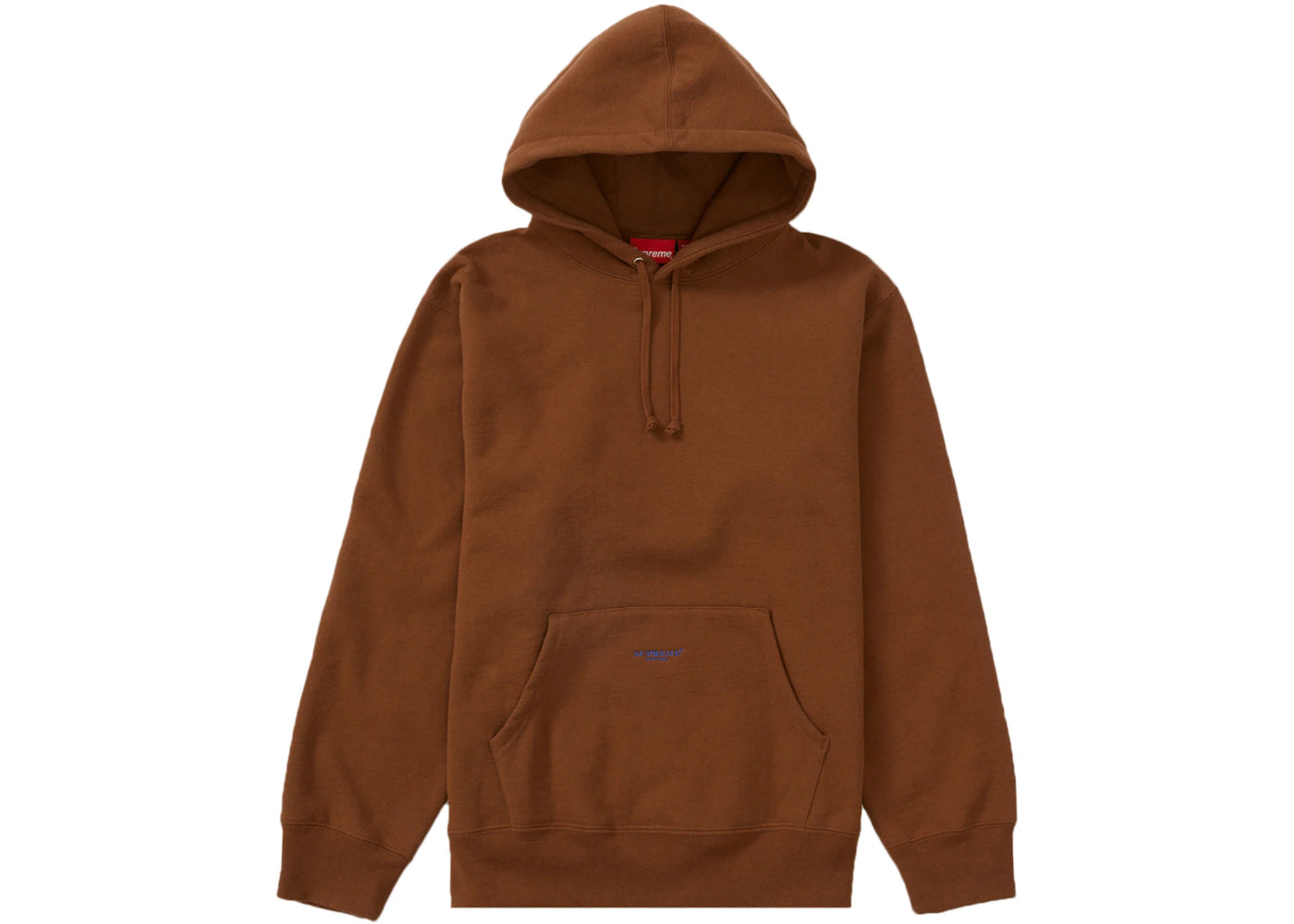 Supreme Micro Logo Hooded Sweatshirt (SS22) Brown