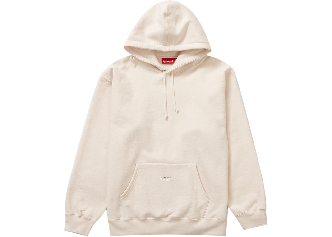 Supreme Micro Logo Hooded Sweatshirt (SS22) Natural