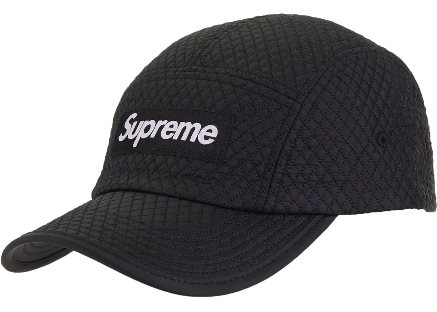 Supreme Micro Quilted Camp Cap Black