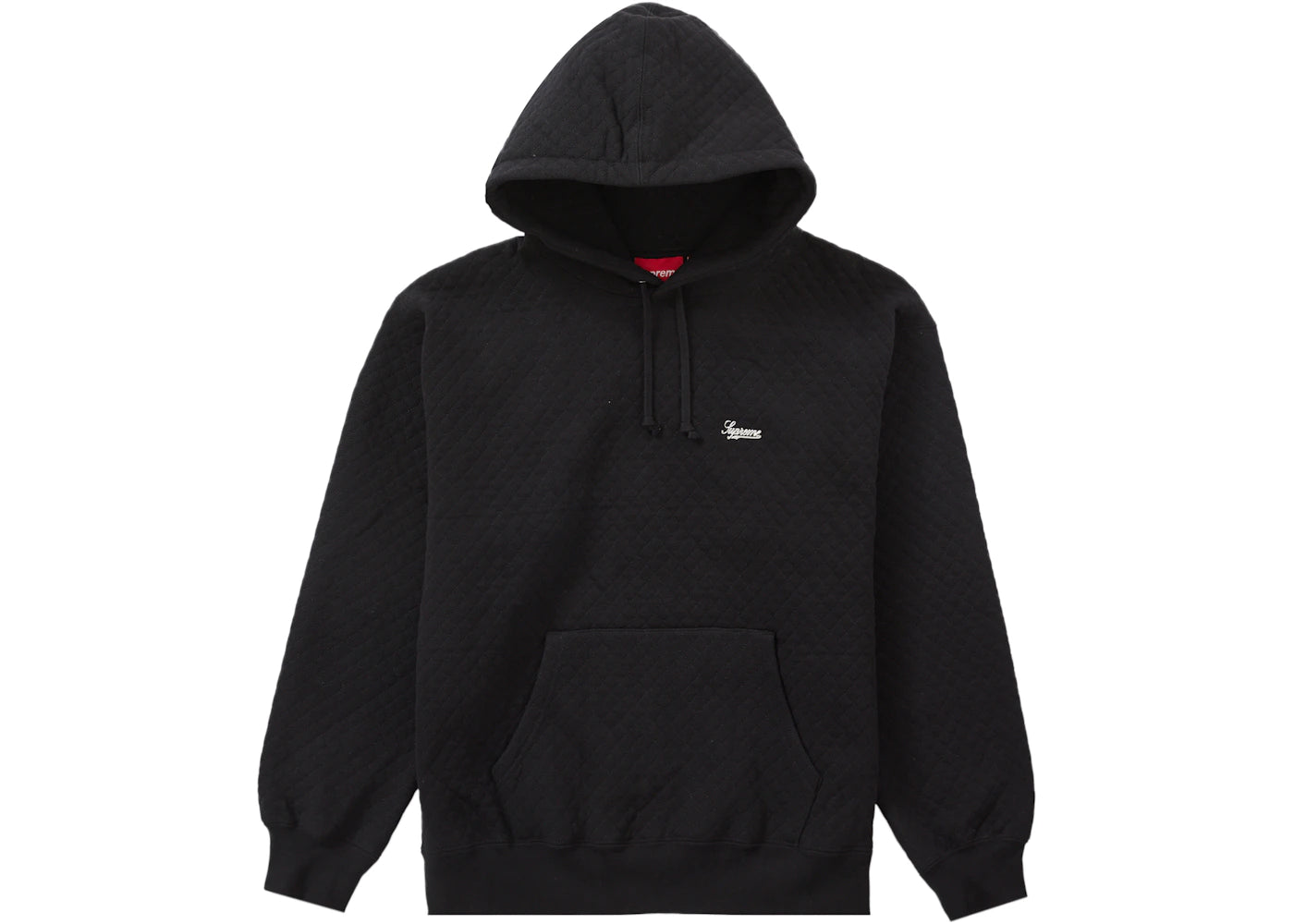 Supreme Micro Quilted Hooded Sweatshirt Black