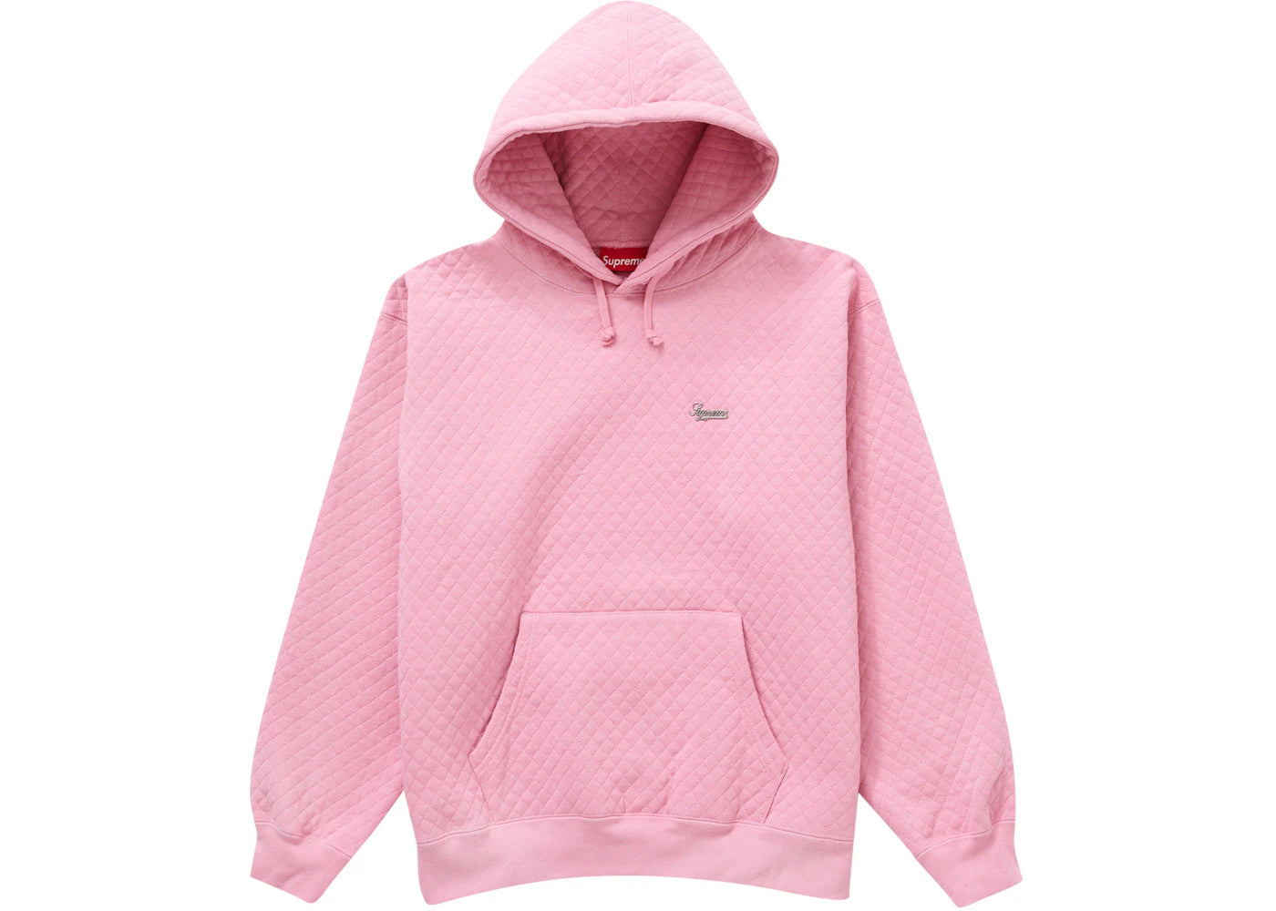 Supreme Micro Quilted Hooded Sweatshirt Dusty Pink