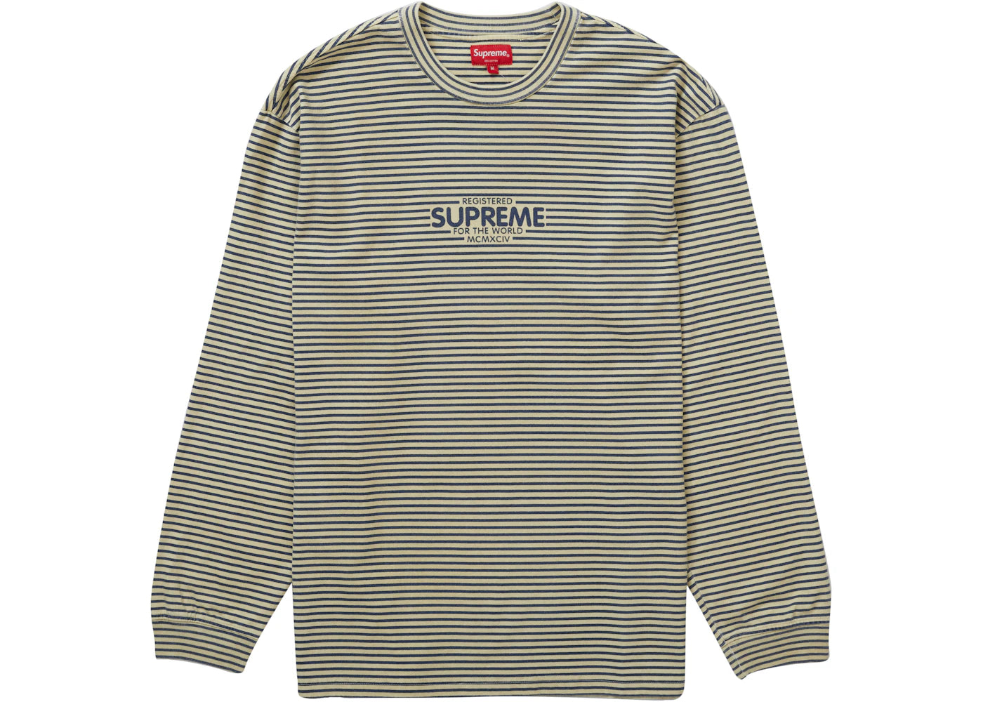 Supreme Micro Stripe L/S Top Natural
