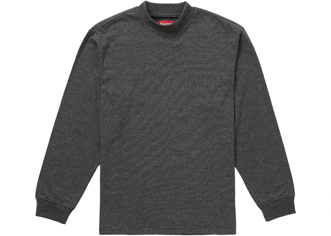 Supreme Micro Stripe Mock Neck Black