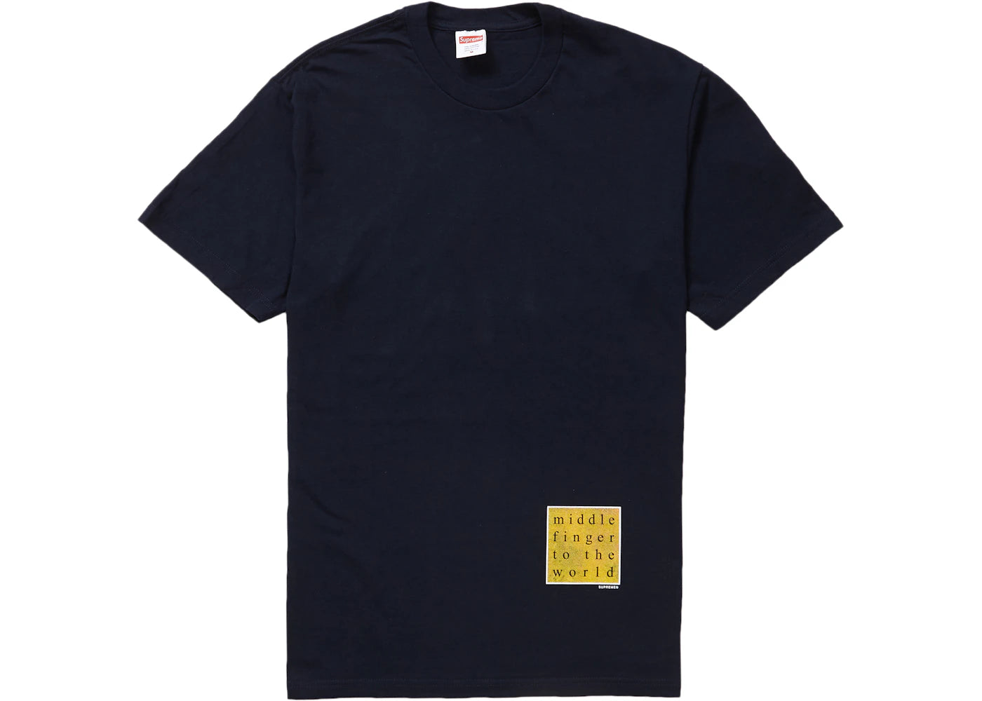 Supreme Middle Finger to the World Tee Navy