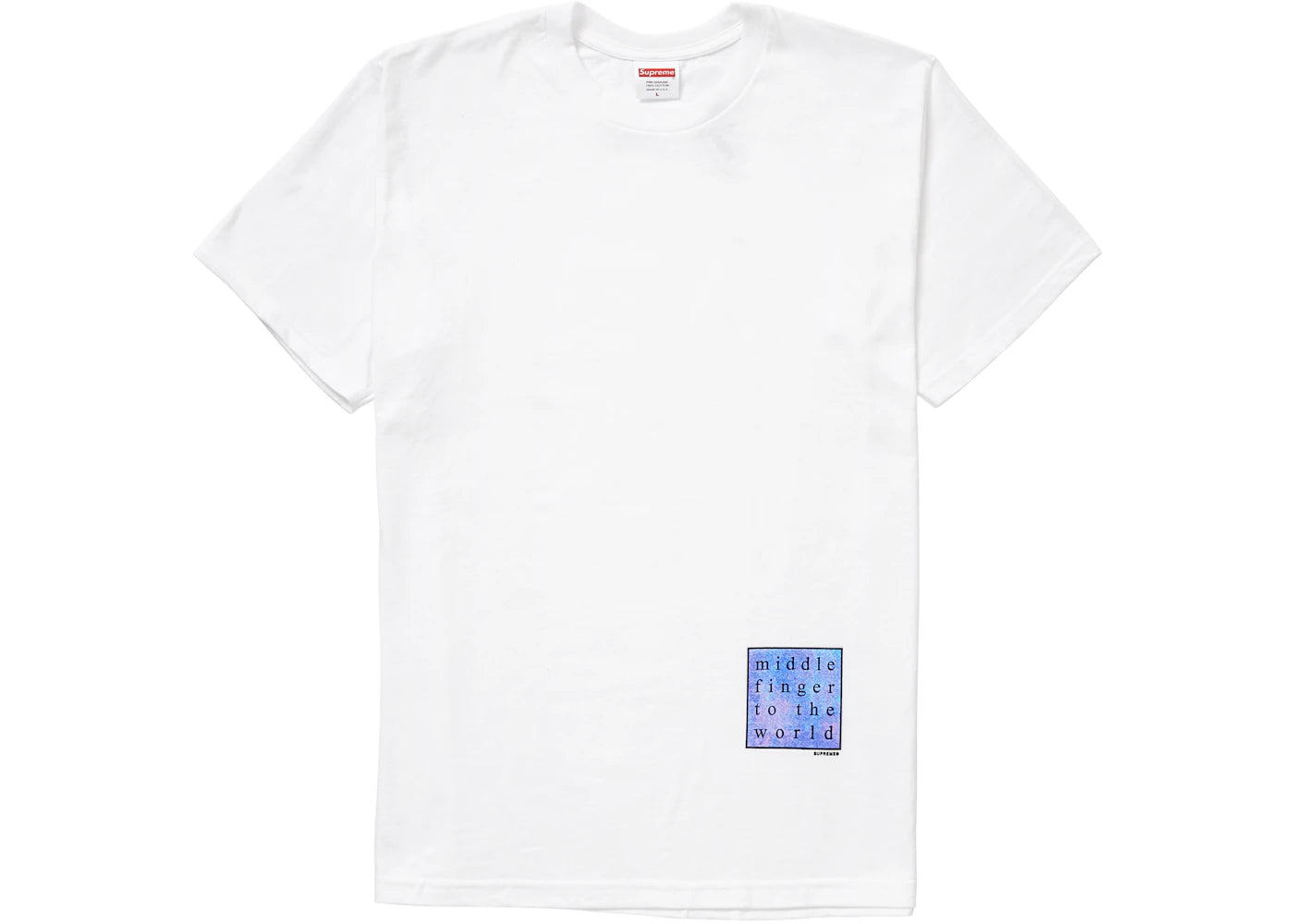 Supreme Middle Finger to the World Tee White
