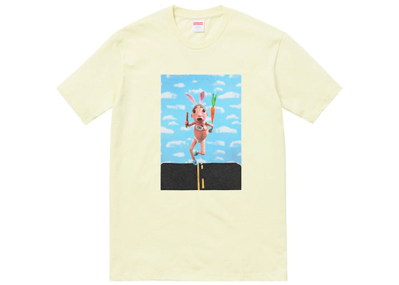 Supreme Mike Hill Runner Tee Pale Yellow