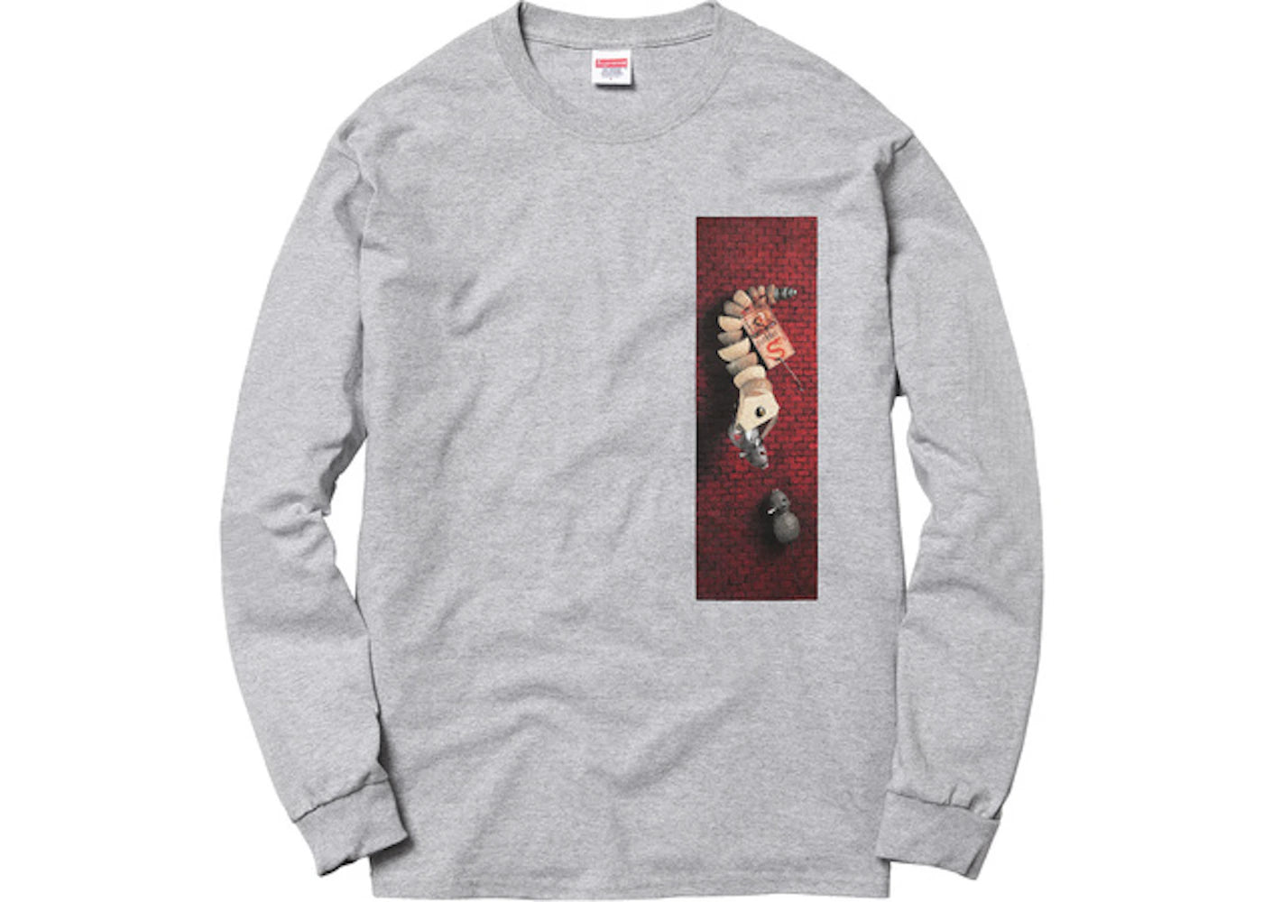Supreme Mike Hill Snake Trap Long Sleeve Tee Heather Grey