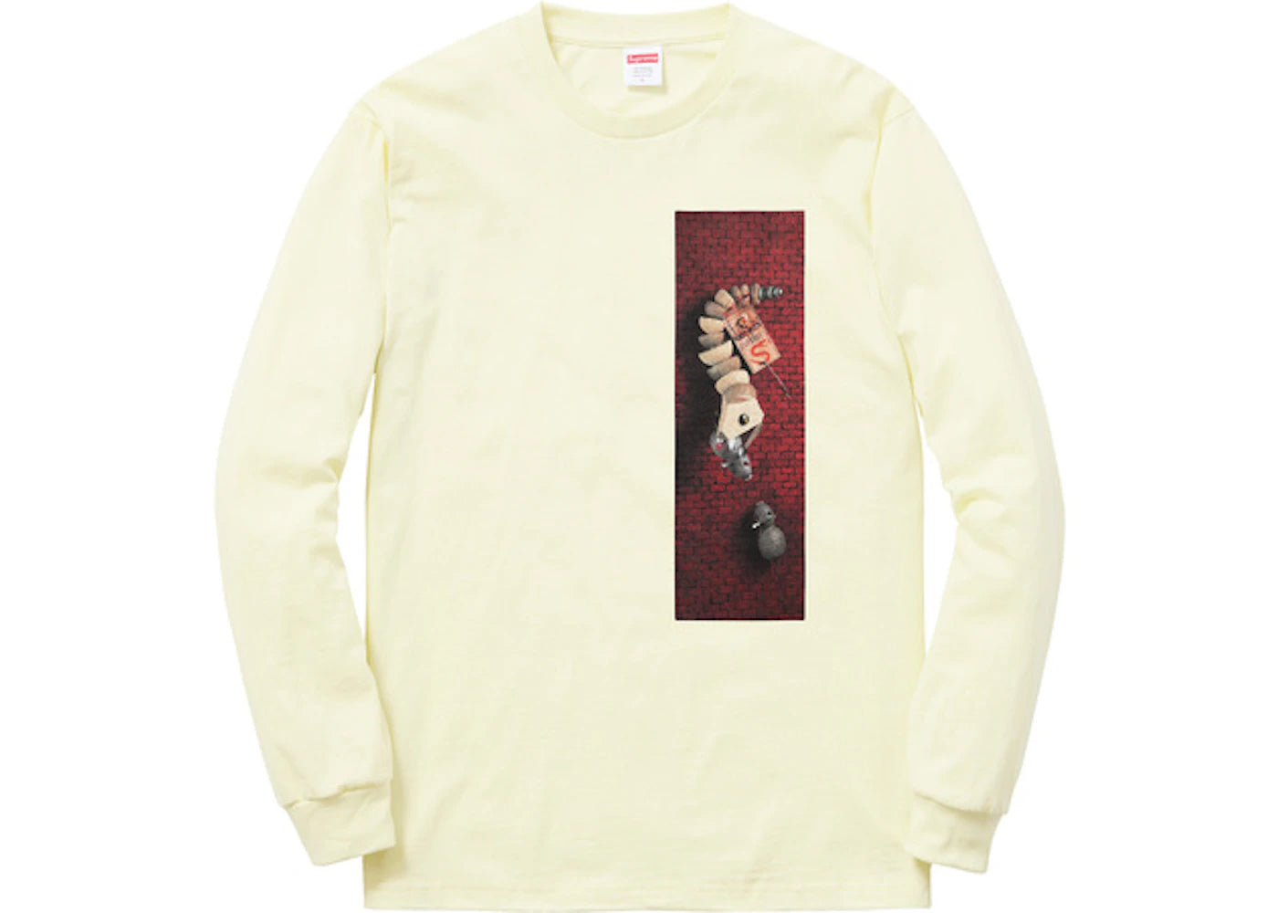 Supreme Mike Hill Snake Trap Long Sleeve Tee Pale Yellow