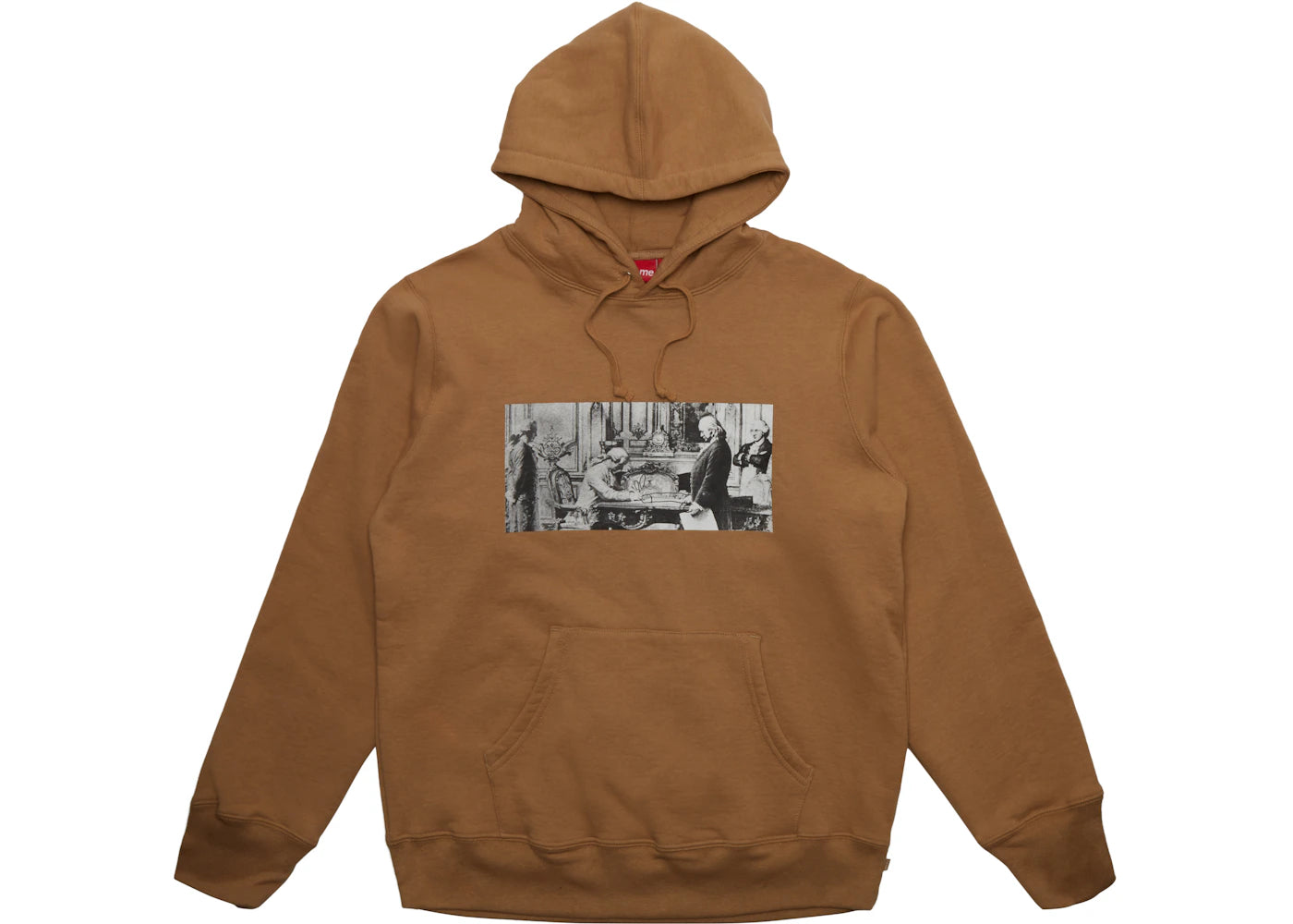 Supreme Mike Kelley Franklin Signing the Treaty of Alliance with French Officials Hooded Sweatshirt Light Brown