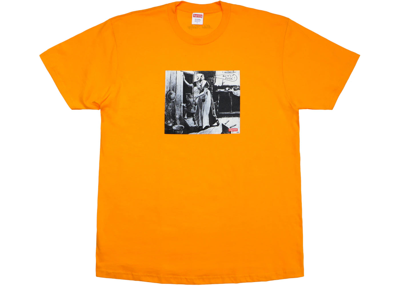 Supreme Mike Kelley Hiding From Indians Tee Bright Orange