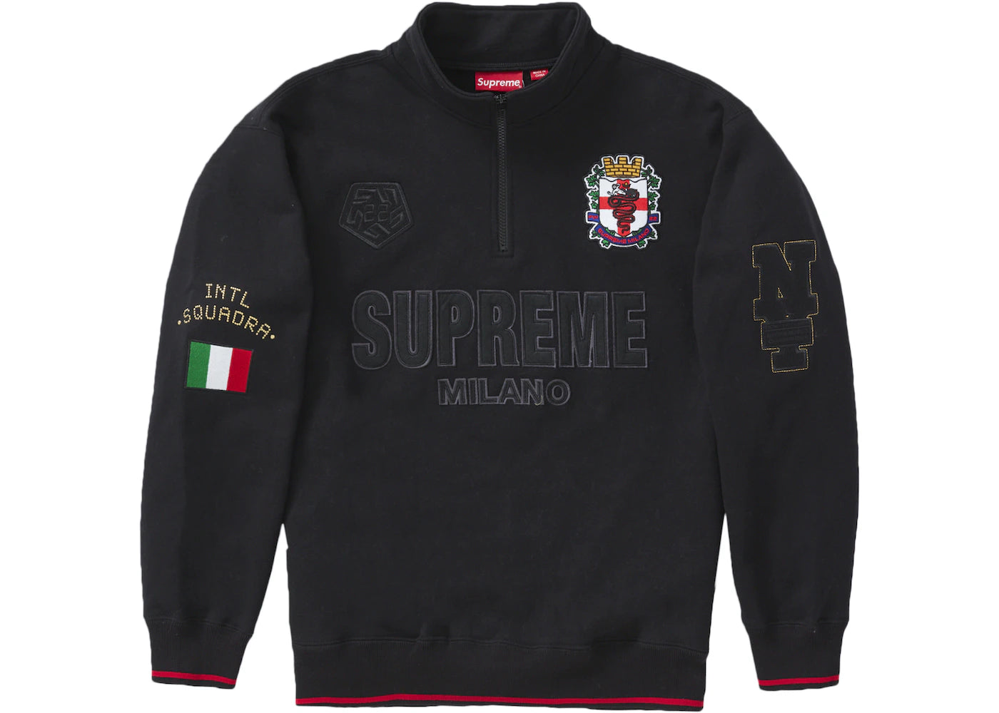 Supreme Milano Half Zip Pullover Black