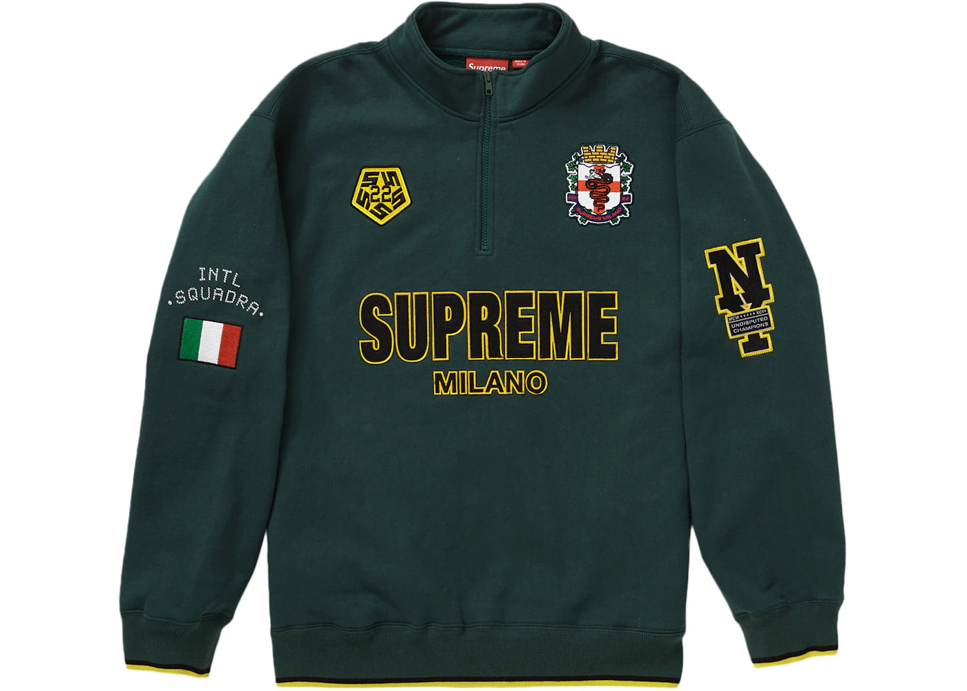 Supreme Milano Half Zip Pullover Dark Green