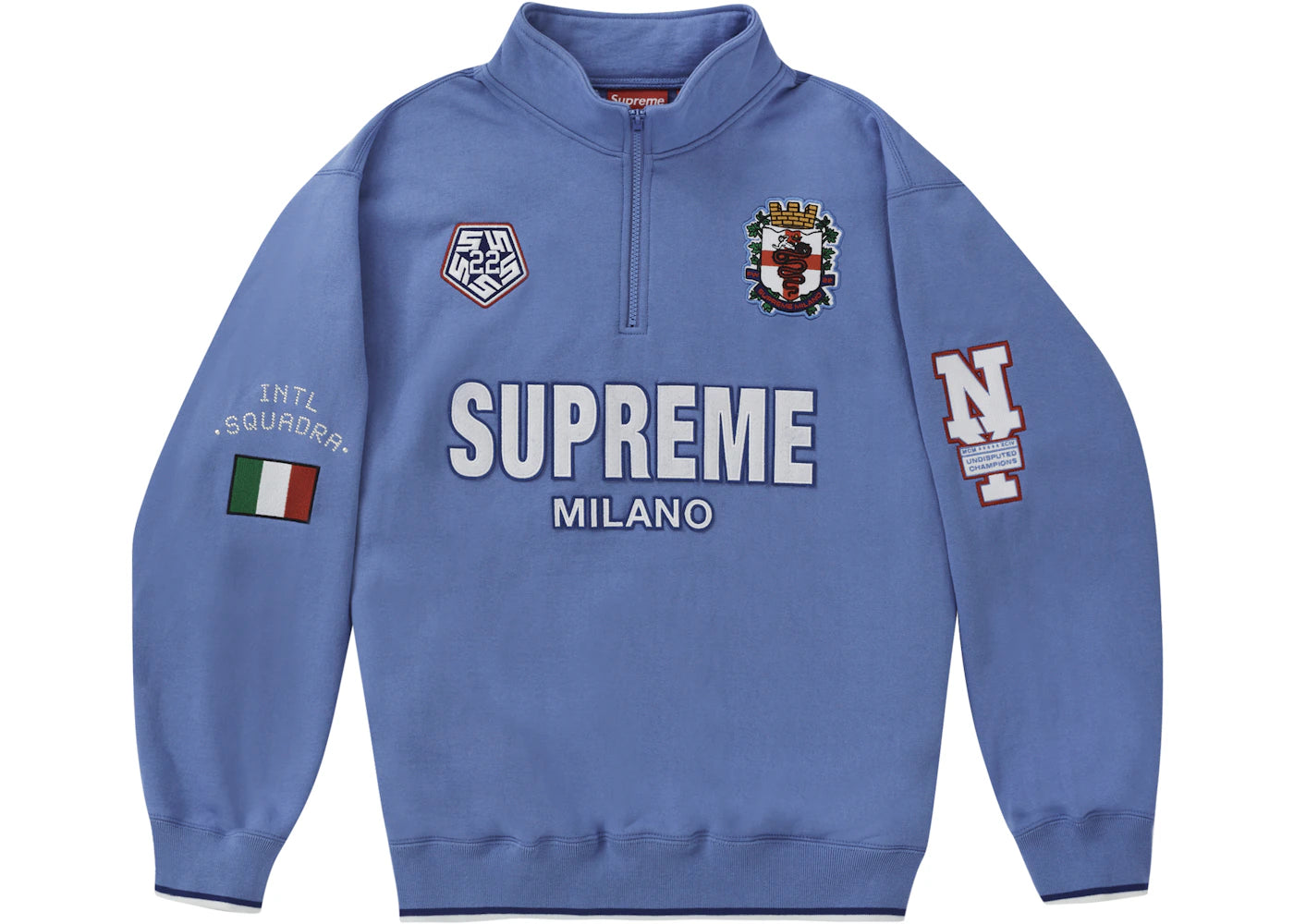 Supreme Milano Half Zip Pullover Light Blue