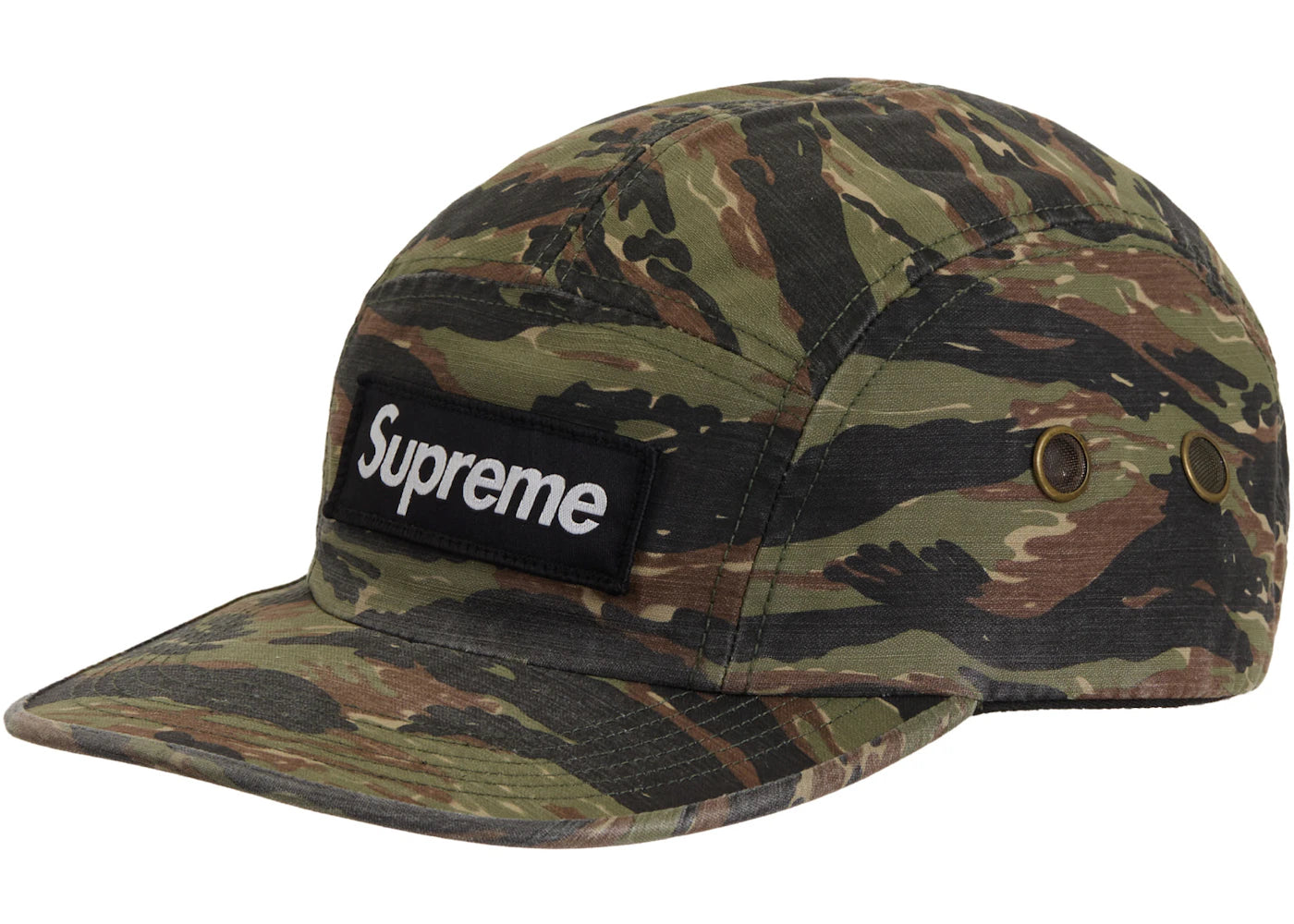 Supreme Military Camp Cap (SS24) Olive Tiger Camo