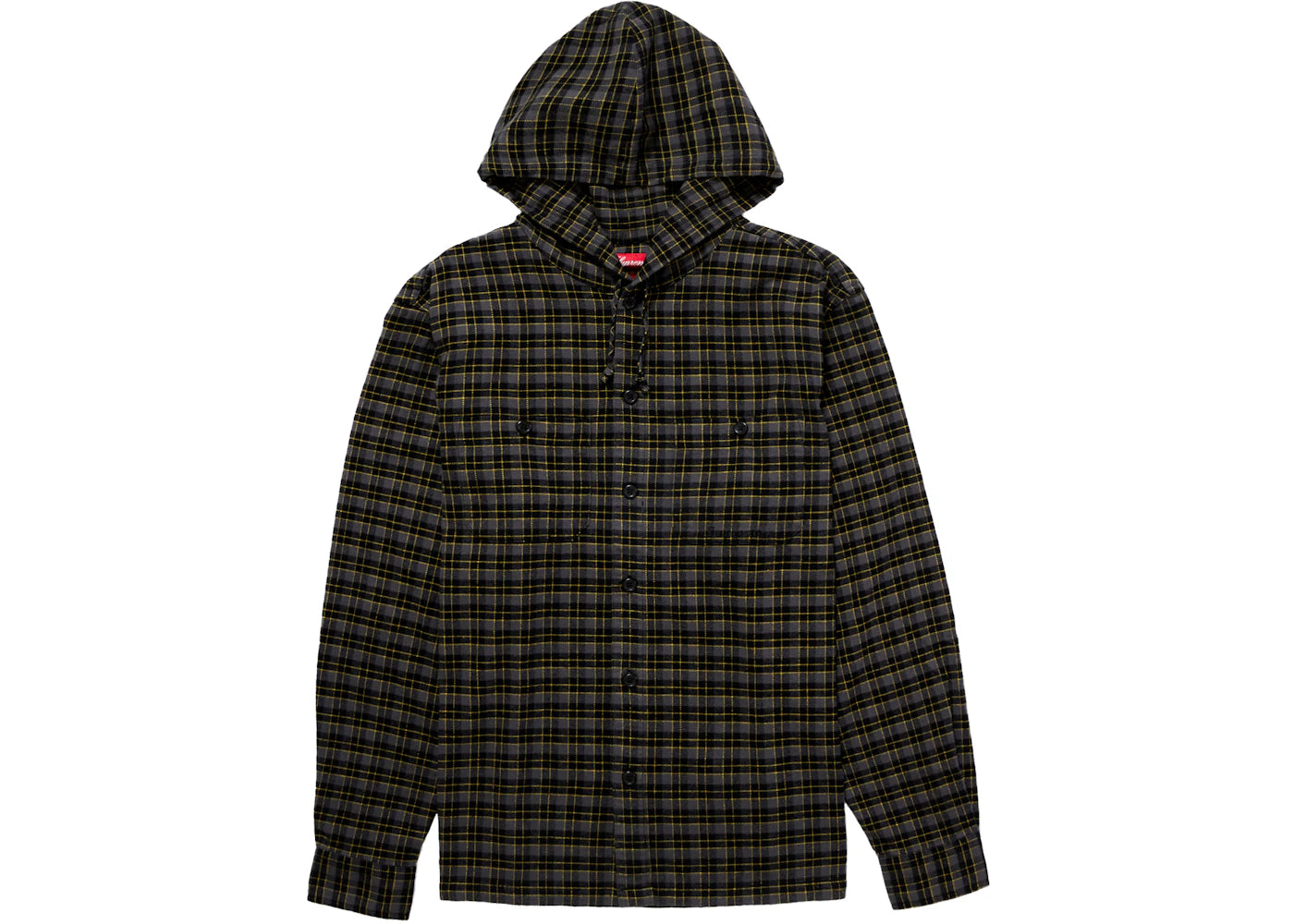 Supreme Mini Plaid Hooded Shirt Black